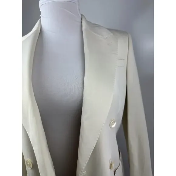 BR Manifattura Emmetex Italian Crepe Double Breasted Blazer Jacket Oversized 2 - Picture 9 of 16
